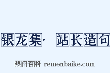 银龙集·站长造句是什么意思的图片